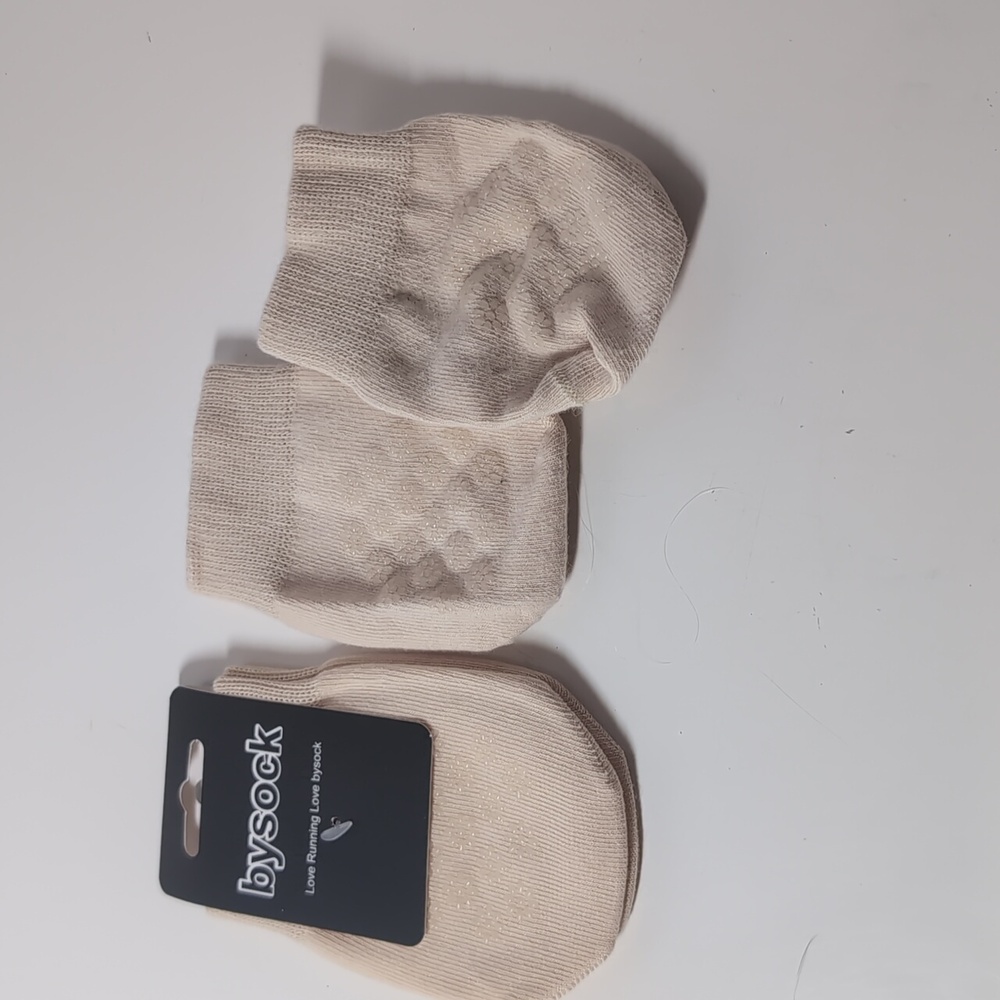 *New* Dog Cream Socks With Bottom Grips